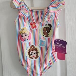 Disney Princess Striped Swimsuit